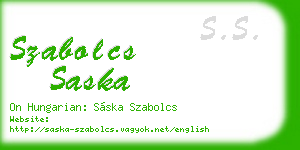 szabolcs saska business card